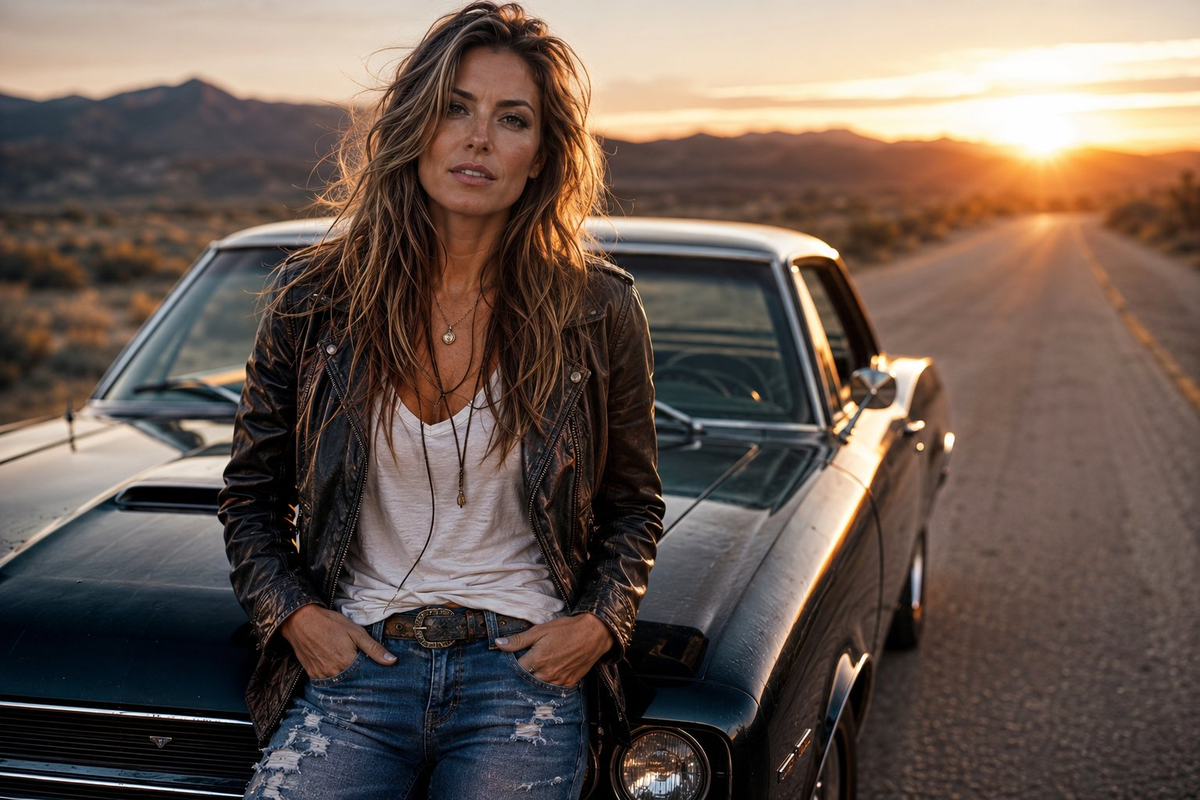 Velia B.-Music – I Live This Life, Bluesrock Sängerin am Highway mit Muscle Car